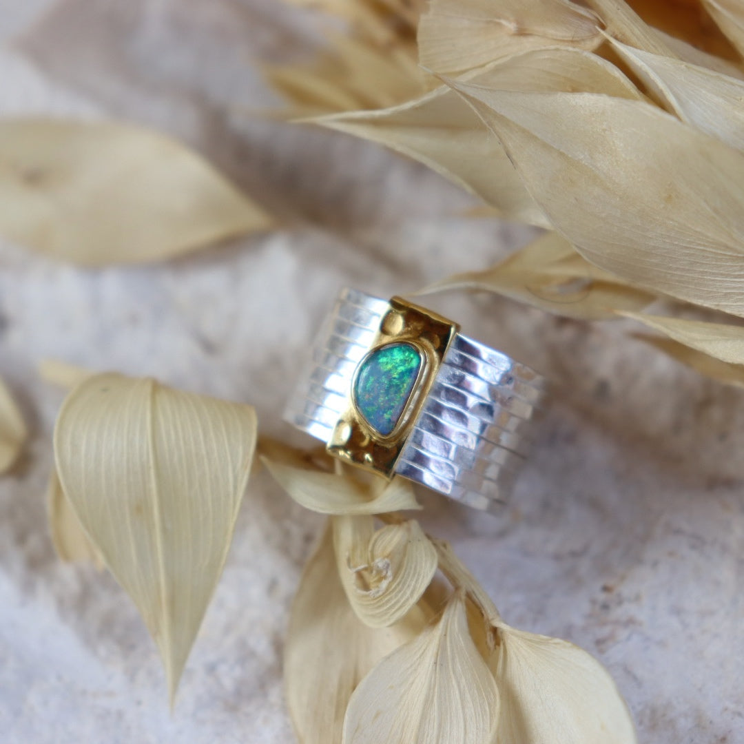 Captivating Australian Opal Ring