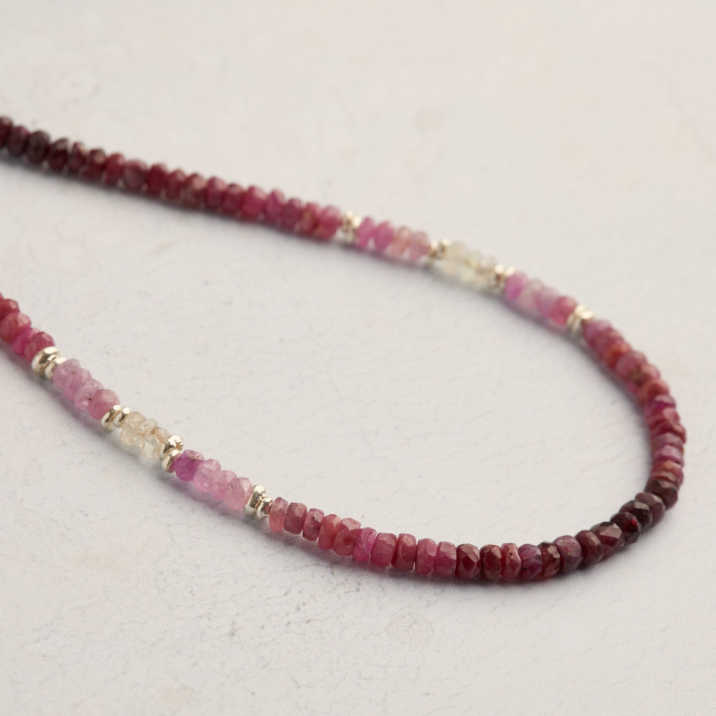 Pink Moon Ruby Necklace